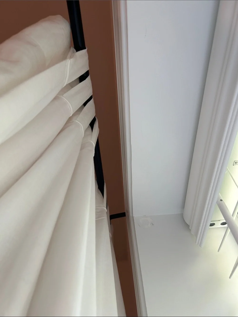 Pottery Barn farmhouse White Ruffled Curtain Panels 2 panels 52W x 84L